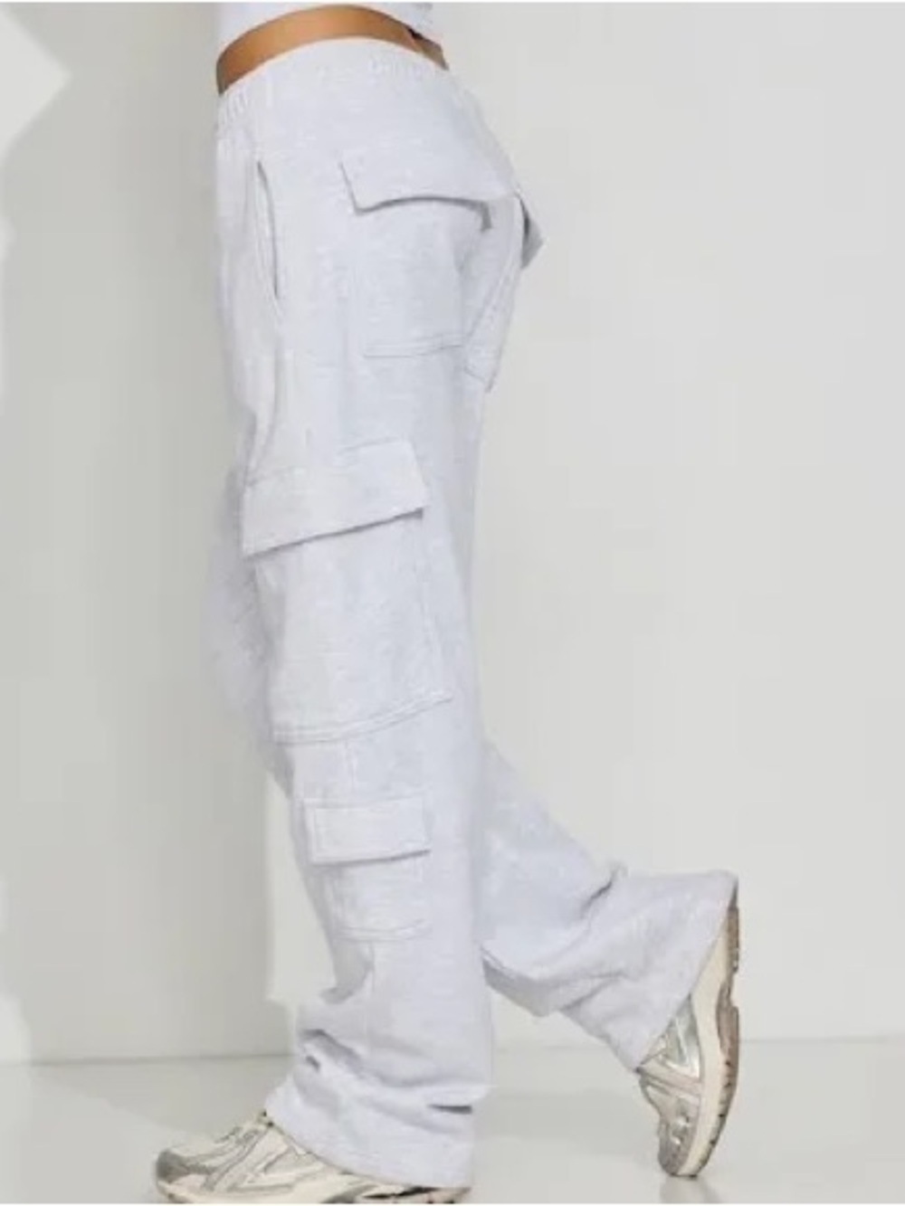 Garage White Cargo Wide-Leg Pants